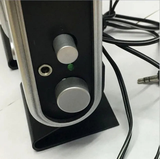 Black mini USB notebook speaker for computer audio enhancement with dual 3W output