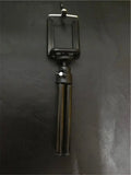 Black and silver desktop phone holder with two-section bracket design for smartphone organisation