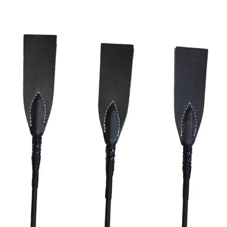 Short low carbon steel rider whip for obstacle training on white background