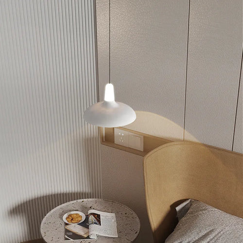 Modern minimalist adjustable bedside pendant light in Nordic style with three colour temperature options
