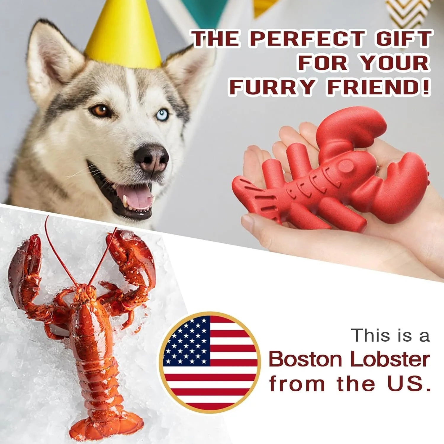 Large red nylon bone-shaped chew toy for aggressive chewing big dogs on a white background.