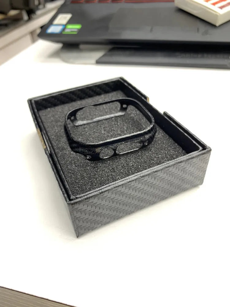 Carbon fibre aramid fibre watch case in matte black for 49mm smartwatch