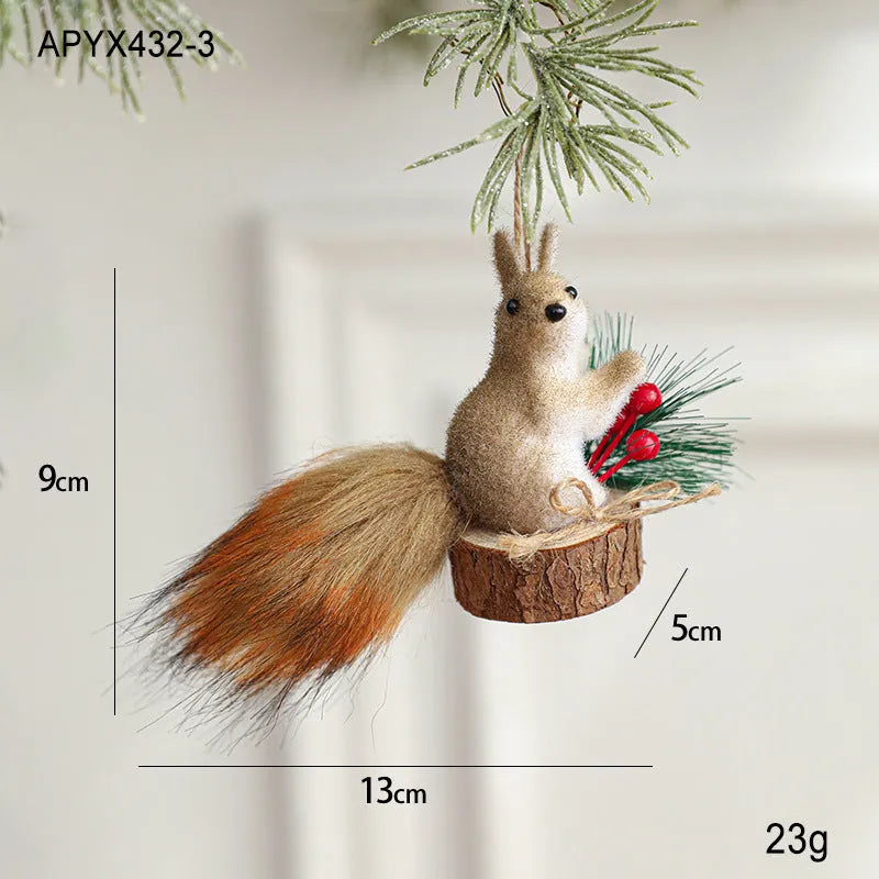 Foam squirrel pendant Christmas tree decoration in cartoon style, one of nine available poses