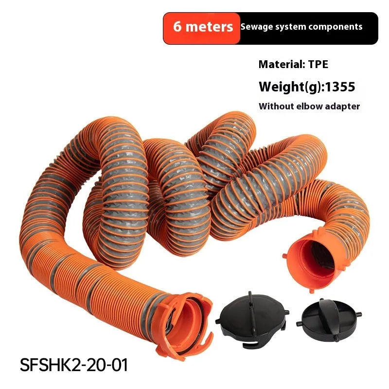 90 degree rotary elbow joint connector for caravan sewage hose waste water drainage system