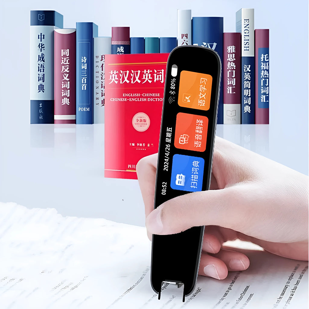 Dark grey or white offline scan translation dictionary pen for English study practice with talking function