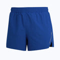 Men's straight-leg quick-dry running shorts in grey, black, fluorescent green, and blue colours.