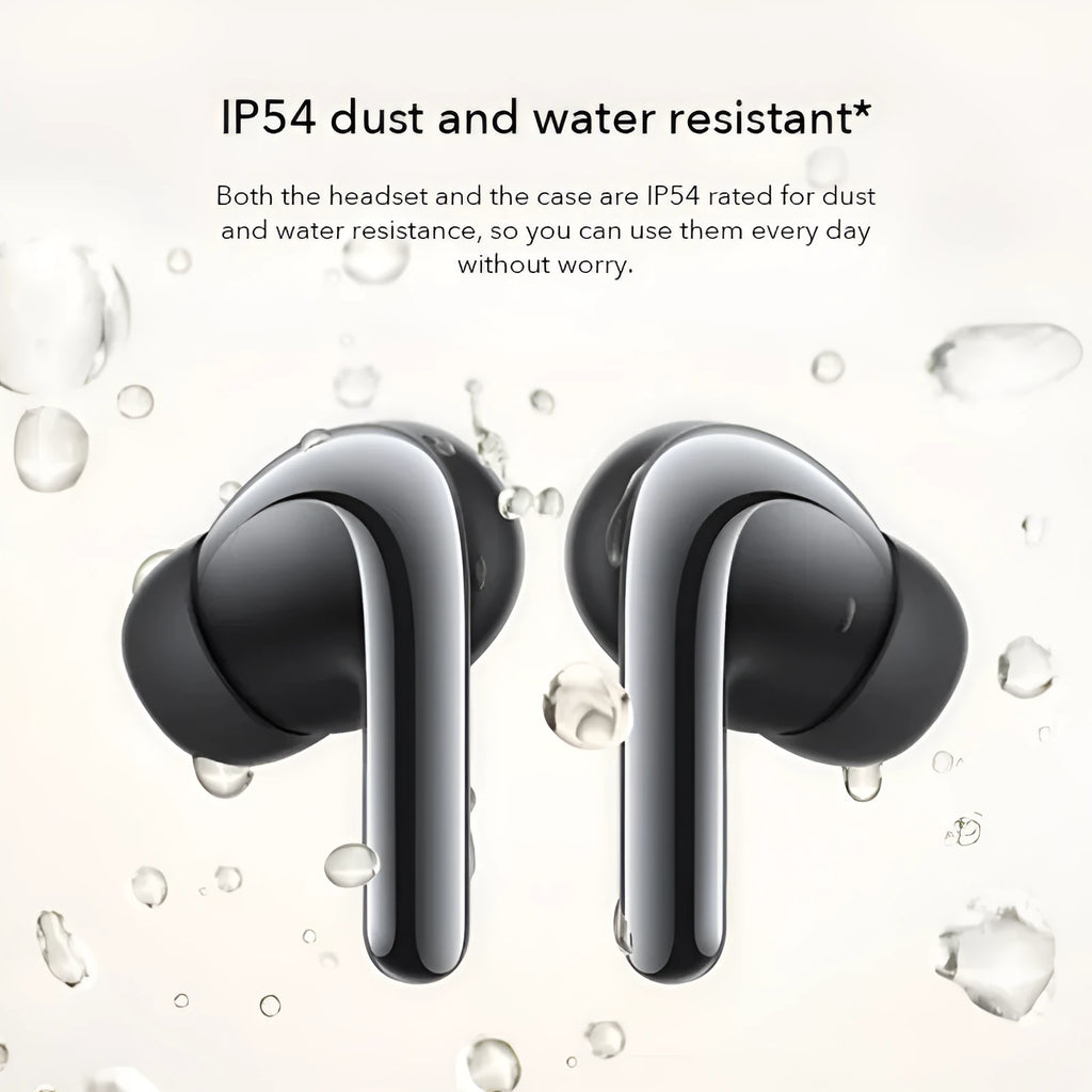 Black and gold active noise cancelling true wireless Bluetooth earbuds with charging case