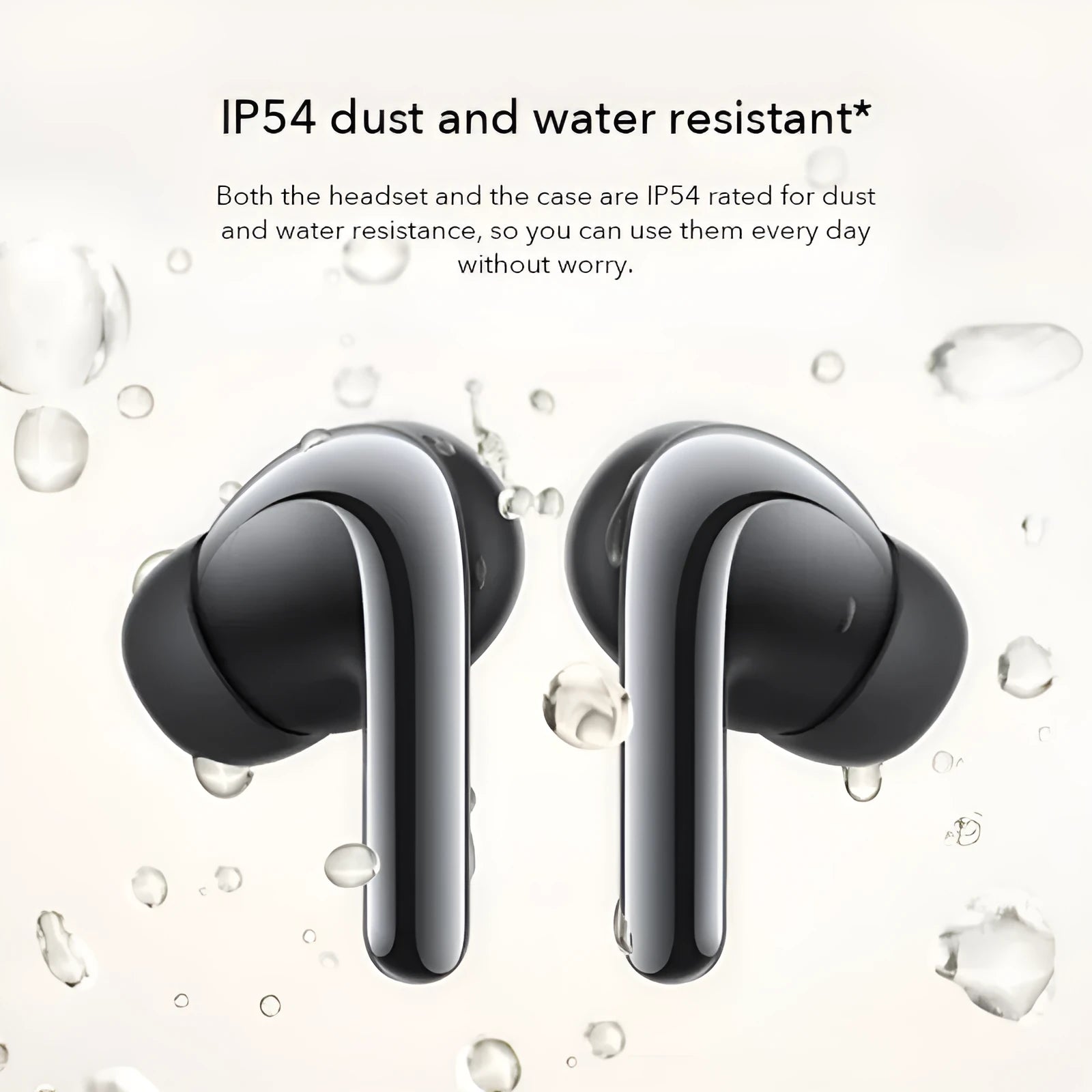 Black and gold active noise cancelling true wireless Bluetooth earbuds with charging case