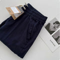 Men's loose fit straight leg casual trousers in beige with a drawstring waistband.