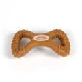 Durable rubber dog chew bone toy in 8-shape and Y-shape designs for teeth cleaning