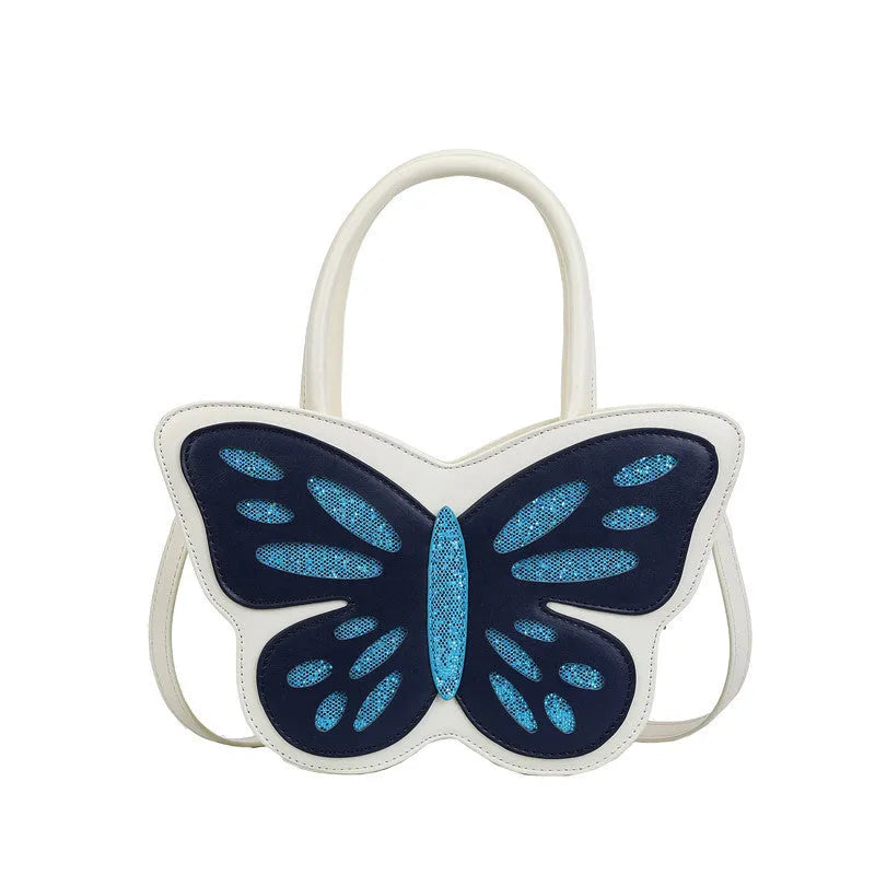 Small square white PU leather crossbody bag with contrast detailing, shown from the front.