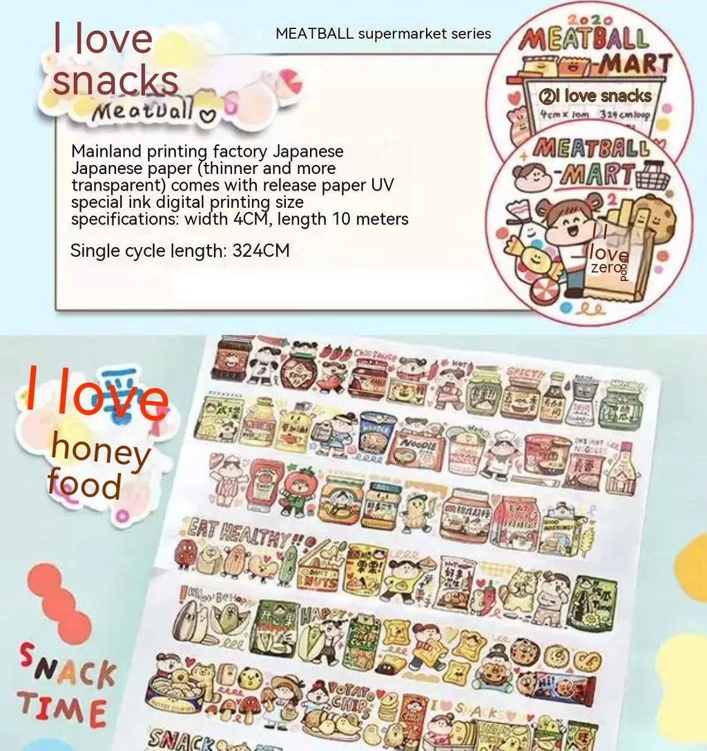 Colourful cartoon character adhesive sticker for sealing haemorrhoid tape packaging on Japanese paper.