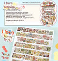 Colourful cartoon character adhesive sticker for sealing haemorrhoid tape packaging on Japanese paper.