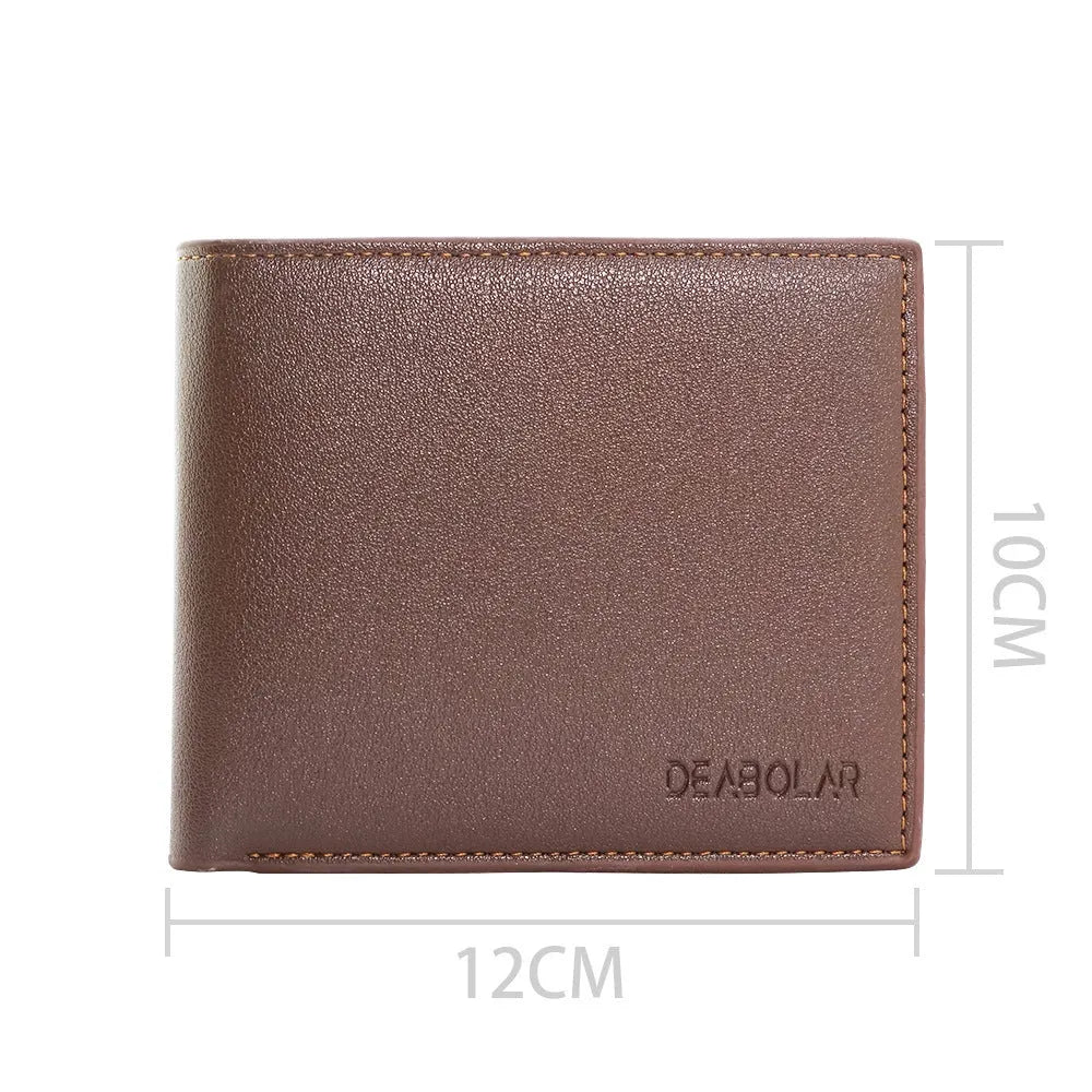 Men's leather wallet with zipper closure, individually packaged for gifting