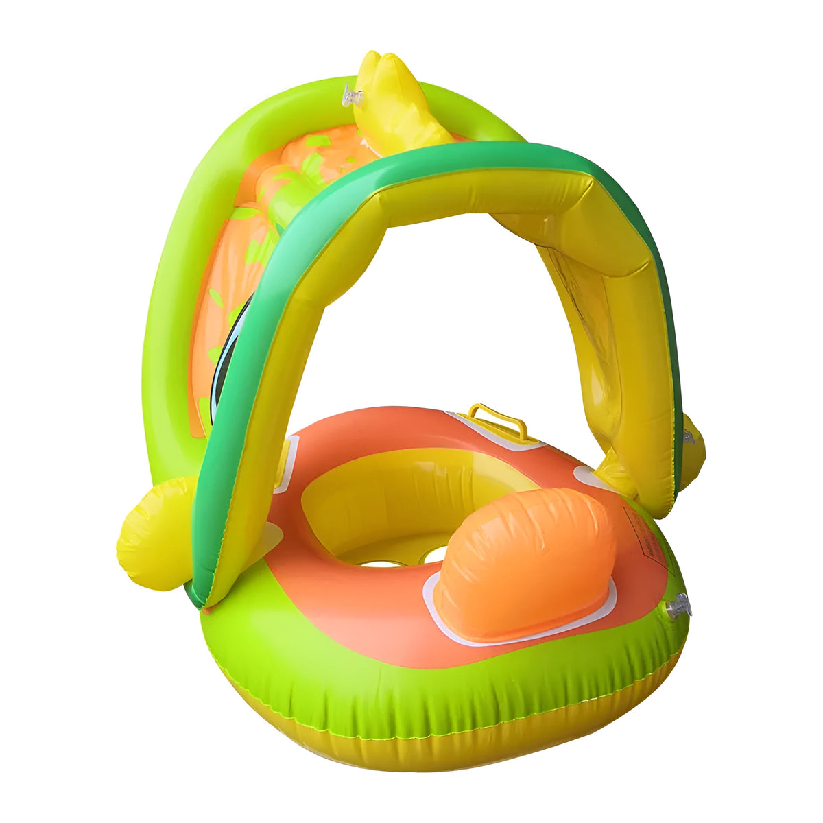 Children's inflatable swimming ring with detachable dinosaur canopy, PVC, 65x65x55cm