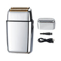 Electric shaver duplex blade net rechargeable floating cutter head 240-minute battery life low noise black B164