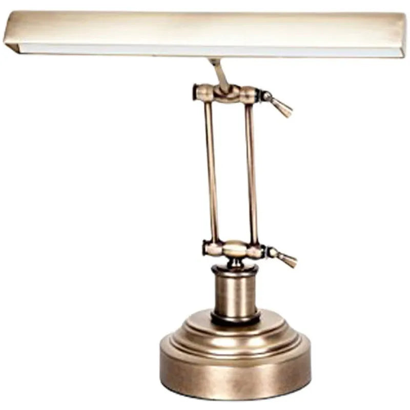 Bronze or nickel metal table lamp with touch dimming and music spectrum for piano practice, 220V socket powered.