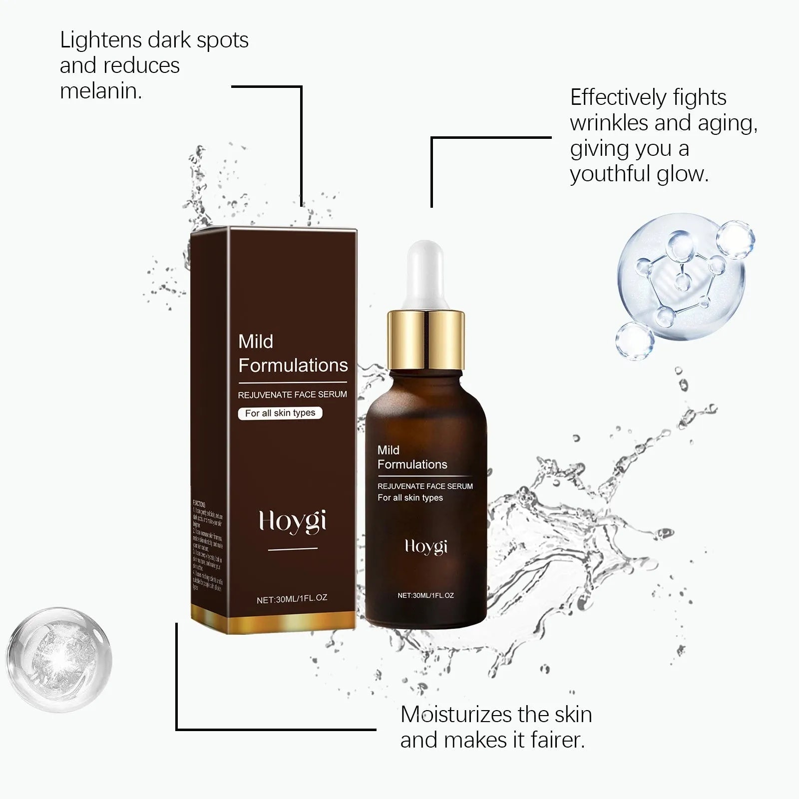 30ml bottle of facial skin care essence with nourishing and hydrating ingredients.