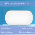White UV steriliser and wireless charging box for mobile phones and small items