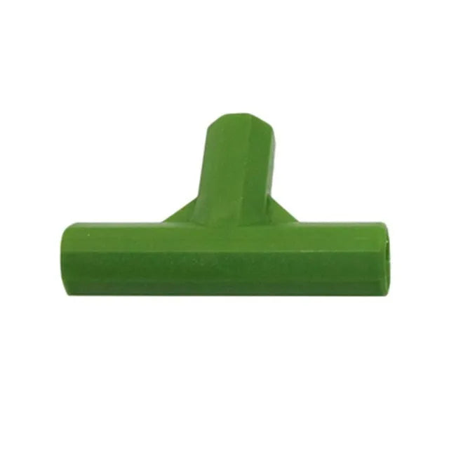 White PP plastic 3-way and 4-way plant support connectors for 11mm garden stakes.