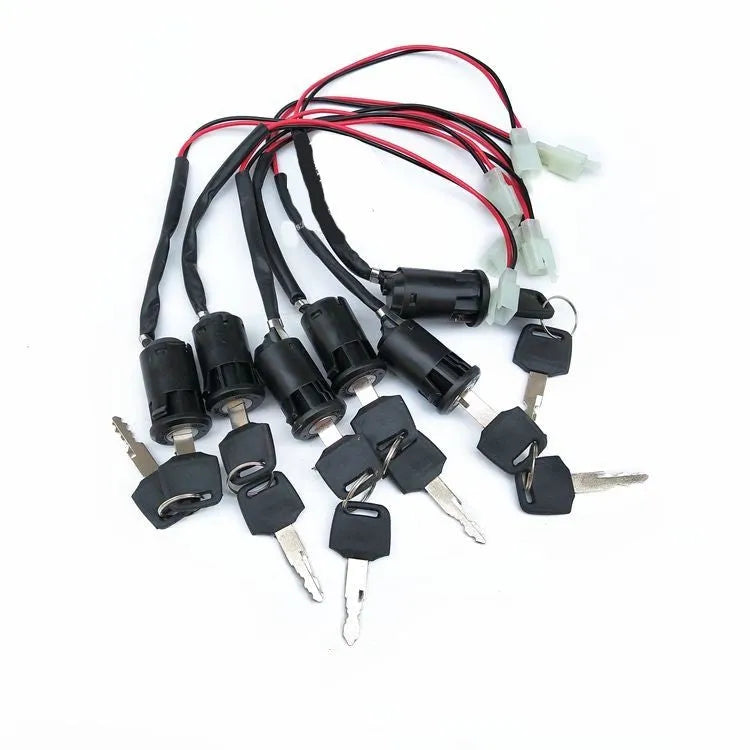 Waterproof electric car door lock with plastic housing for automotive ignition systems