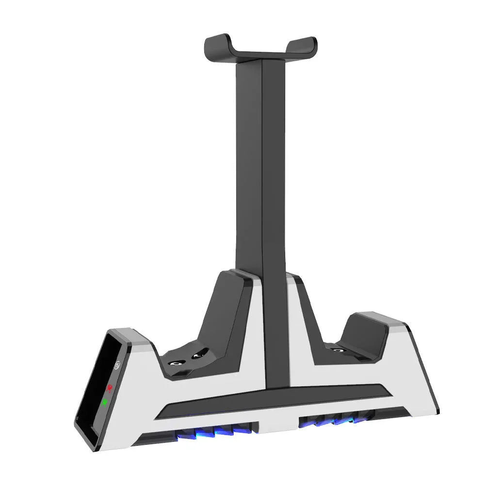PS5 multifunctional base handle double charging station with magnetic suction heads and two controllers
