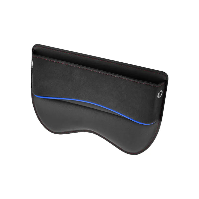 Leather car seat storage box in a choice of five suede-matching colours.