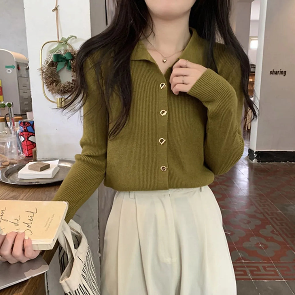 Gentle long-sleeved viscose cardigan top in loose fit, shown in oatmeal colour.