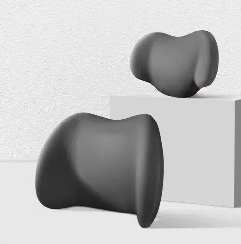 Memory foam car headrest and waist back cushion set in simple design