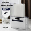 Intelligent induction dental floss box in dark grey, light grey, and gold colour options.