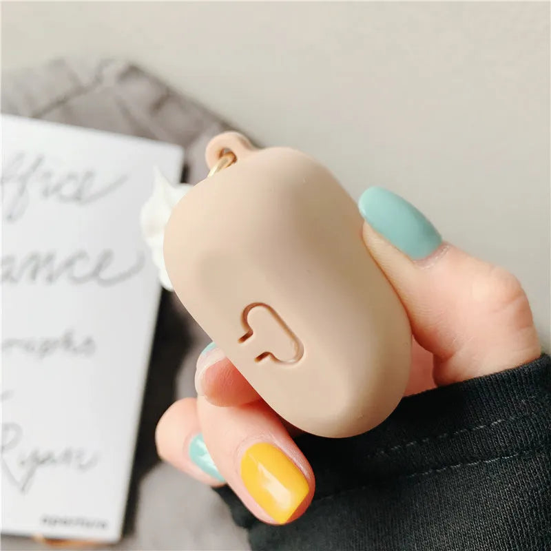 Silicone protective case for Apple AirPods 2 featuring a cylinder ice cream design.