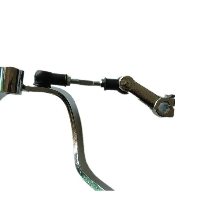 Steel motorcycle gear lever for GS125 model, showing coarse and fine teeth step design, length 300mm.
