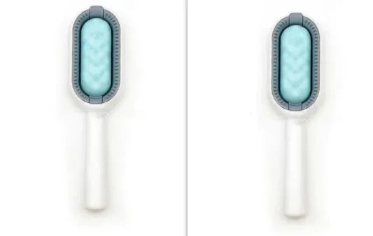 Green plastic pet hair removal comb with disposable adhesive wipes for cats and dogs