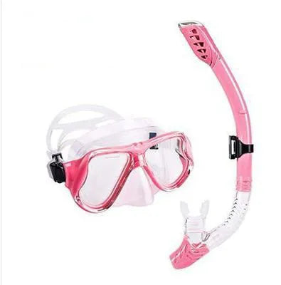 Full face diving mask with anti-fog lens PC frame in multiple colour options