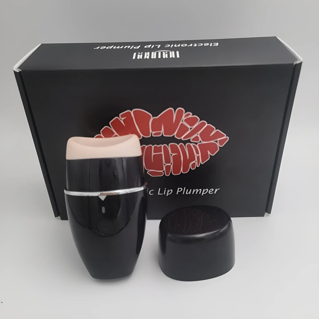 Electric lip plumper device with USB cable in black or white colour options