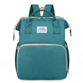 Lightweight nylon mother and baby bag with USB port, curved shoulder strap, shown in blue colour.