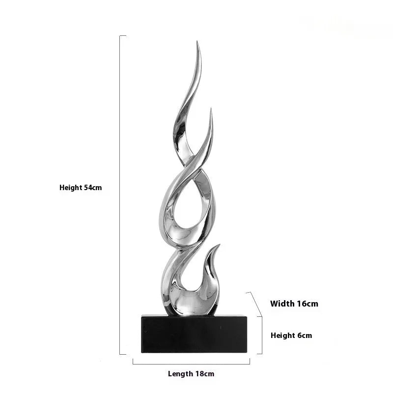 Resin festival high-rise decoration craft in bright gold colour with modern simplicity design