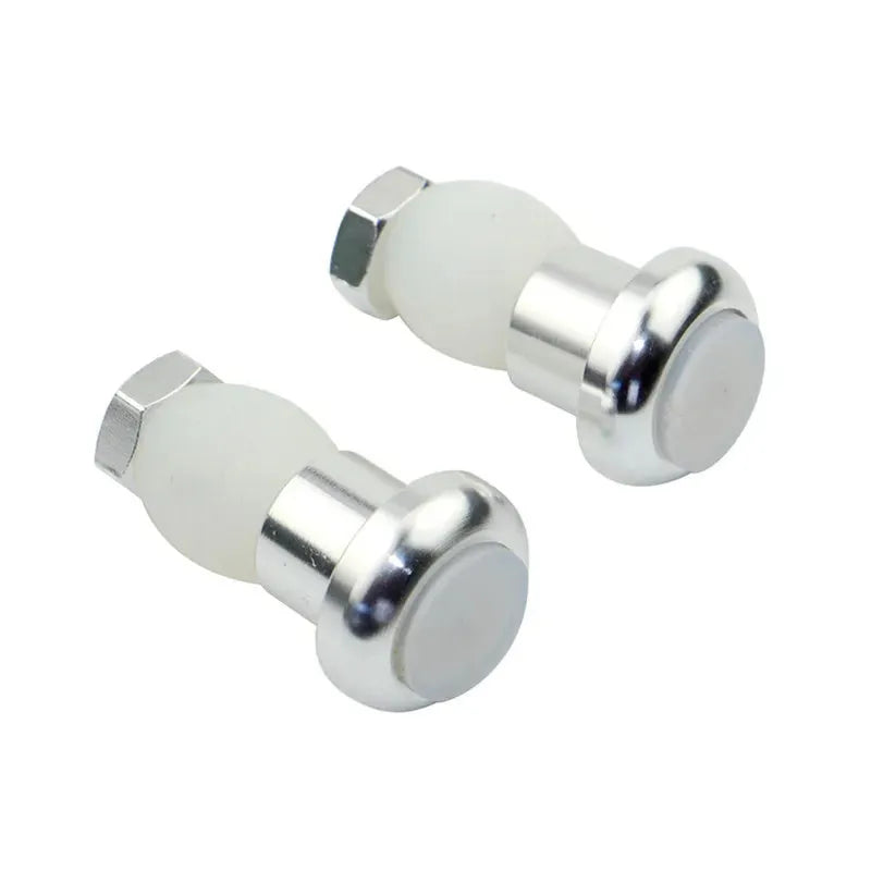 Aluminium alloy bicycle handle blocking light in black, red, blue, silver or gold with white rubber lampshade