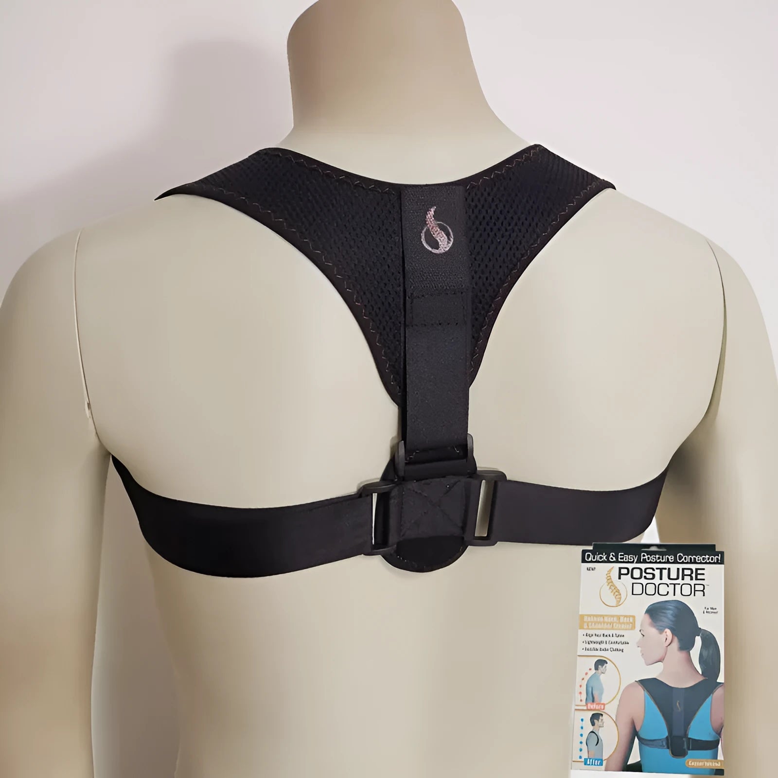 Clavicular posture belt with adjustable shoulder straps for back support during sitting and sports