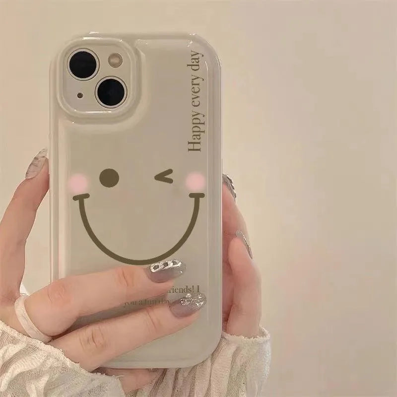 Mint green TPU iPhone case with an air cushion and a decorative silver chain attached.