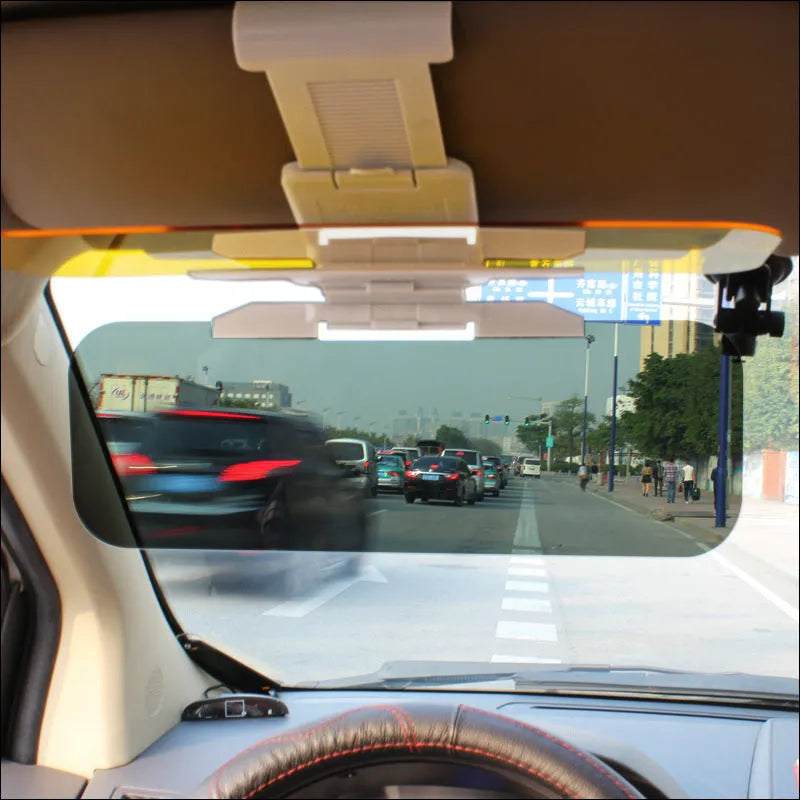 Transparent anti-glare car driver goggles with ABS visor, 120mm x 320mm, for day and night driving