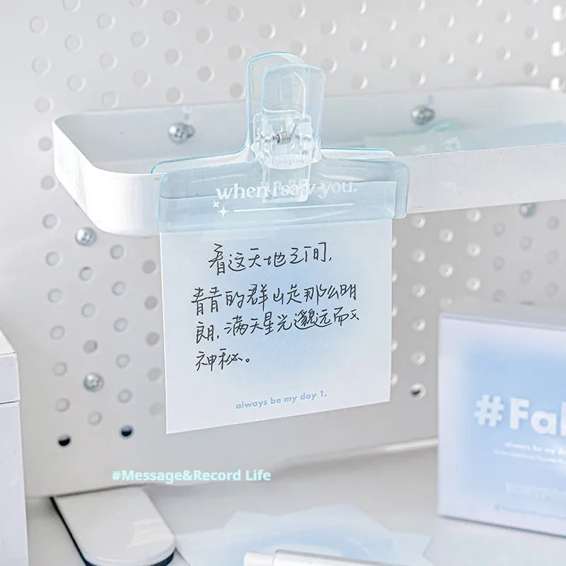 Square 70mm gradient parchment notepad with sticky notes in blush, green, blue and purple colour options