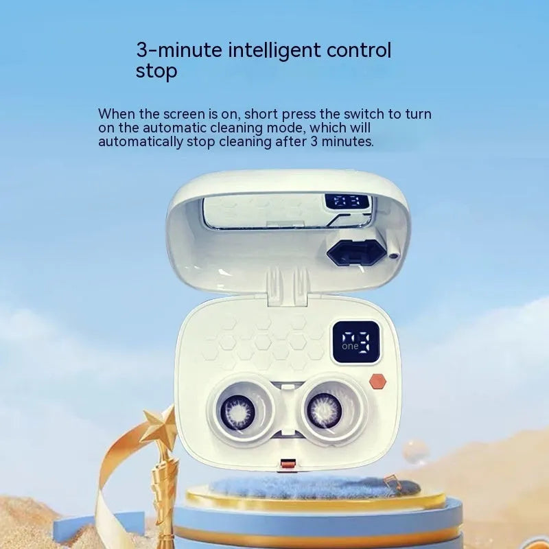 Automatic electric ultrasonic cleaning machine for invisible glasses with plastic housing