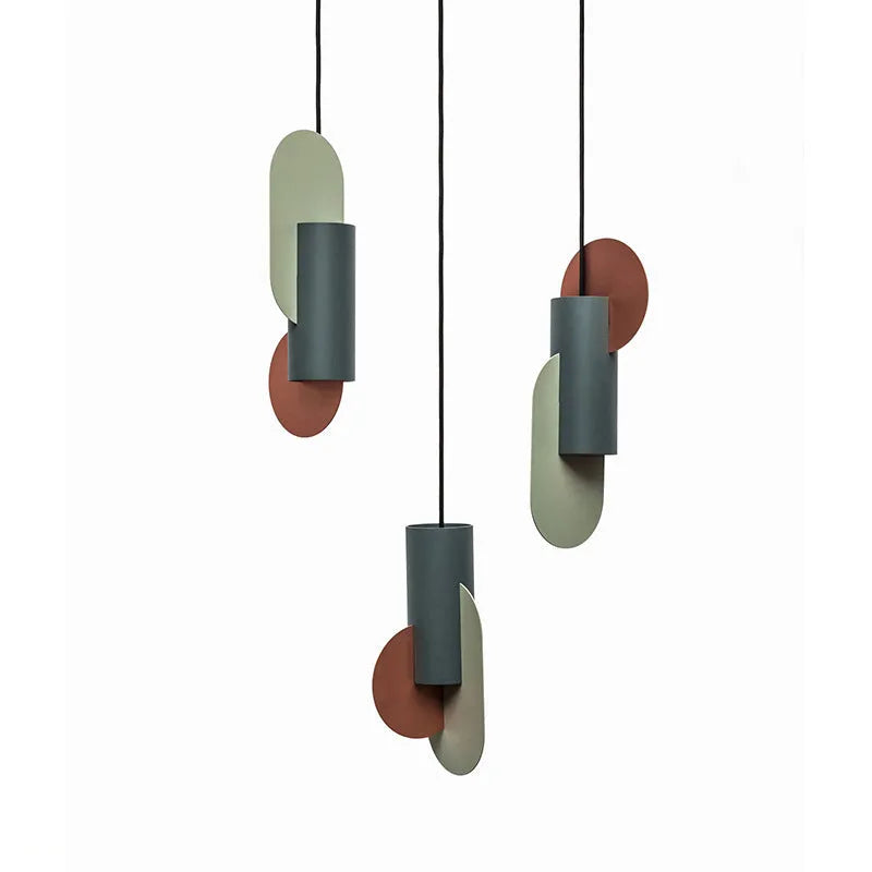 Nordic single head small chandelier in white, grey and pink, iron LED ceiling light, 250x500mm