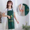 Korean style waterproof sleeveless apron with coral velvet trim in various colours
