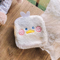 Sanitary napkin storage bag in non-woven fabric and flannel, 13 x 13 x 1.5cm, with animal-themed colour options.