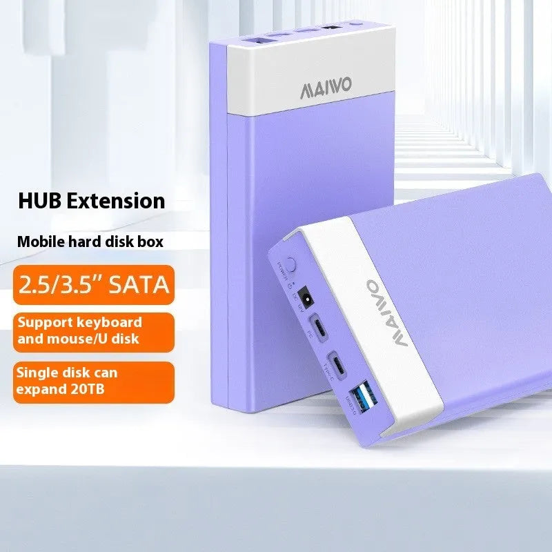 3.5 inch USB 3.0 SATA hard disk enclosure with sliding cover in black silver colour variant