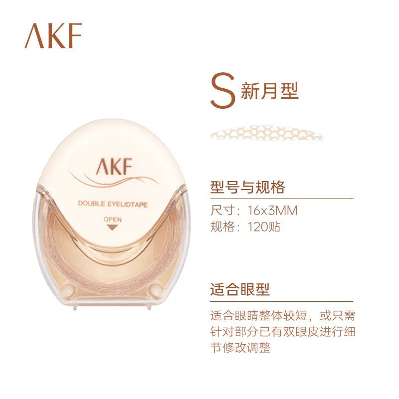Roll of 120 lace double eyelid stickers in Crescent and Olive shape options.
