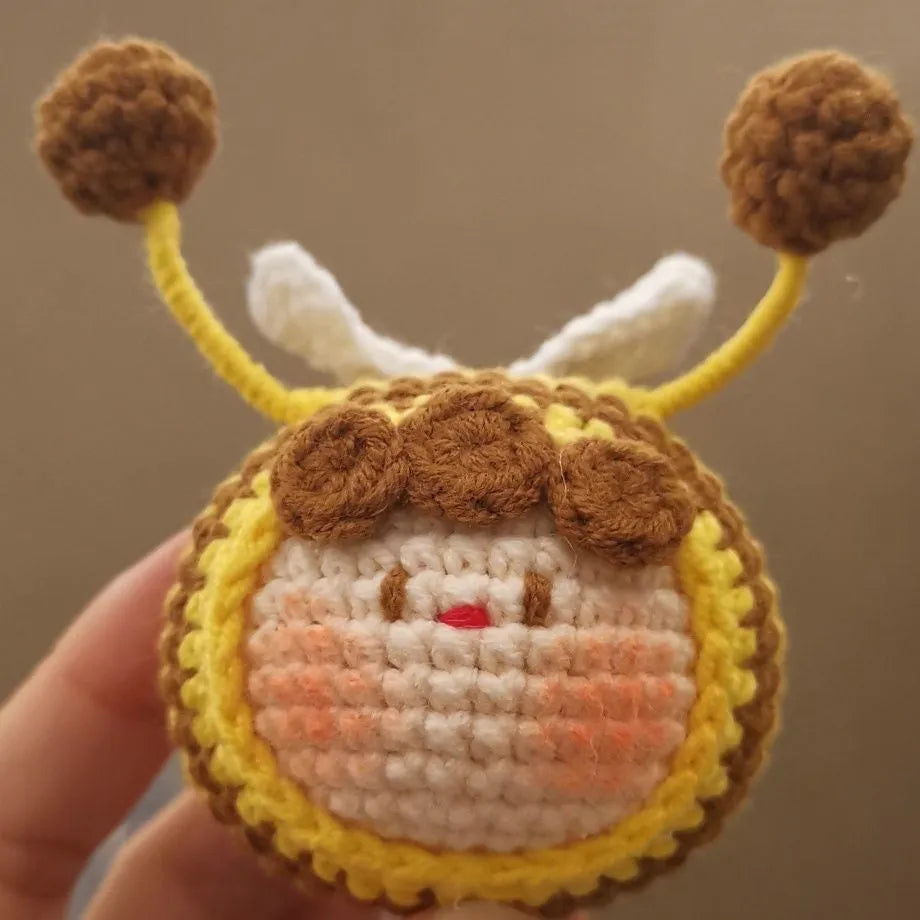 Handmade crocheted bee colonies ornament for woolen dolls with plush material