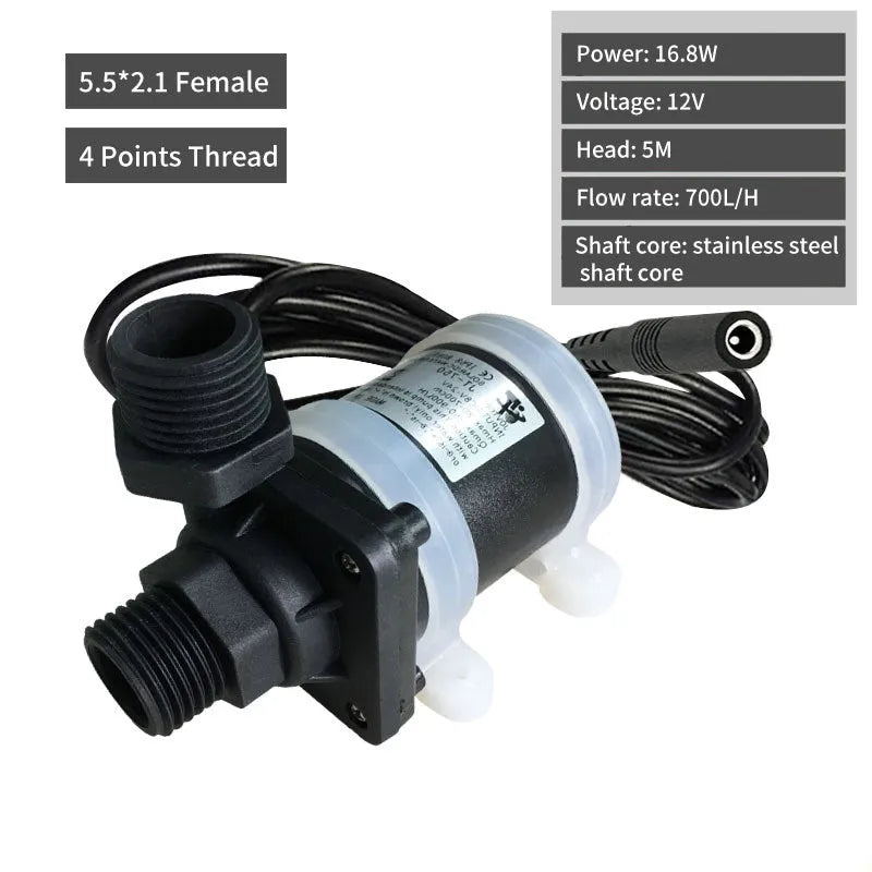 Jiatong JT-750 threaded DC water pump for solar and floor heating booster applications